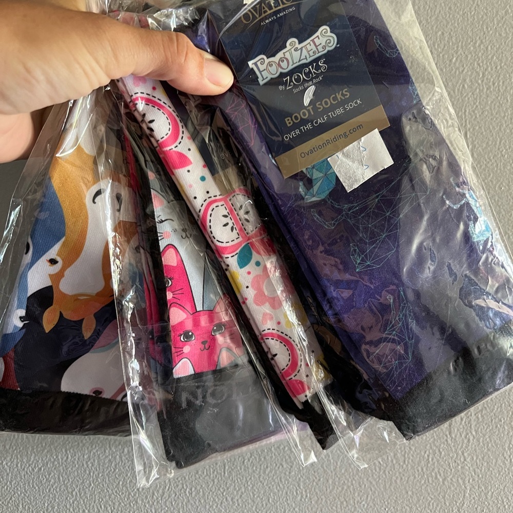 Kids Ovation footzie riding sock bundle